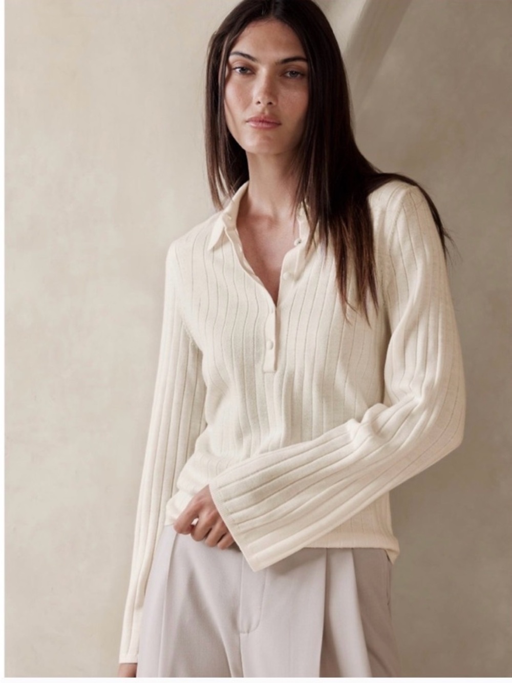 Banana Republic Beautiful Merino Wool Ribbed Sweater